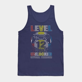 Official Teenager 12th Birthday T-Shirt Level 12 Unlocked Tank Top